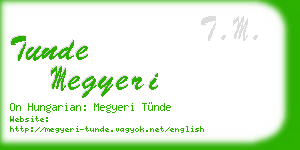 tunde megyeri business card